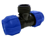Тройник ПНД VALFEX компр. переходной с наружной резьбой 32-1"-32 (40/10)